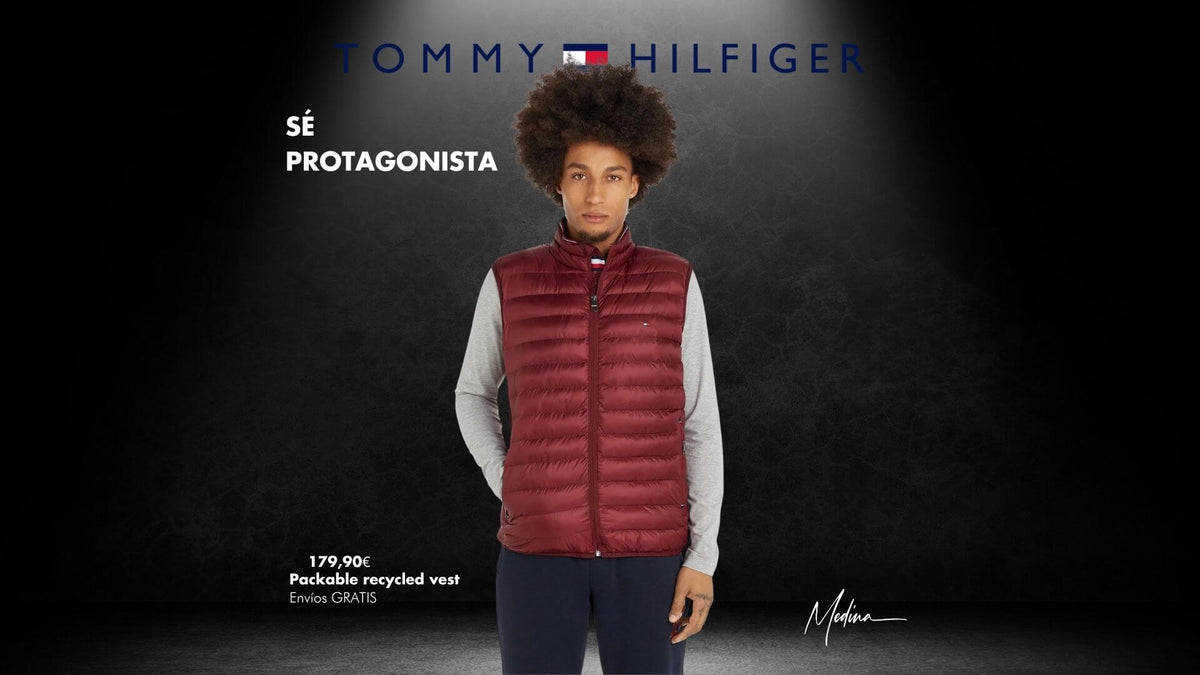 Chaleco Tommy Hilfiger Hombre Packable Reciclado - GRANATE · imagen 3