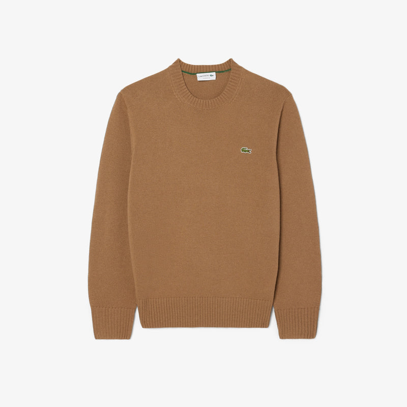 Jersey Lana Cardada Cuello Redondo Beige (Six Cookie) AH2916 | Lacoste