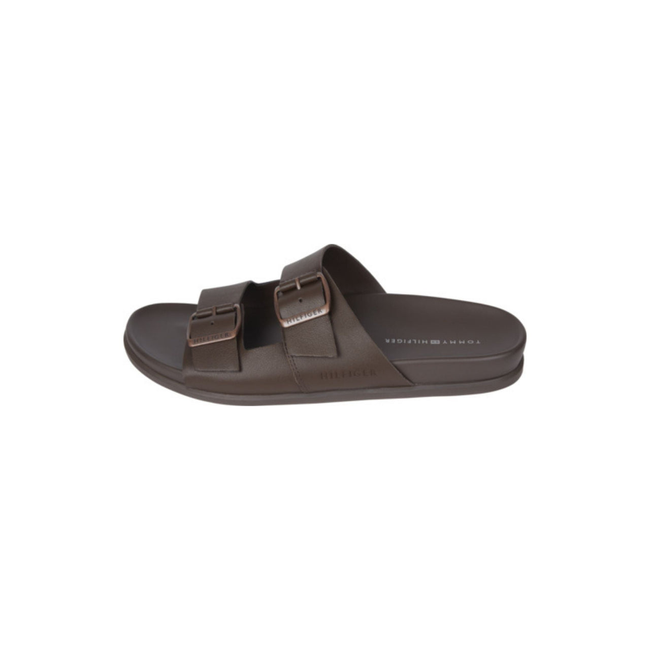 FM0FM04085GT6 Chancla tommy elevated leather buckle sandal