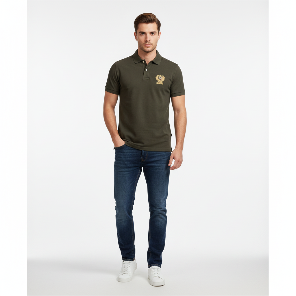 Polo Vinson Hombre Forest Night - Julio Algodón Premium