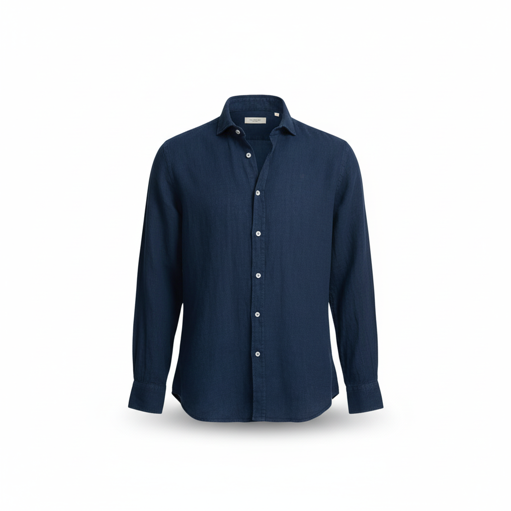 131069 Camisas Silbon Hombre Sport Lino Azul Marino