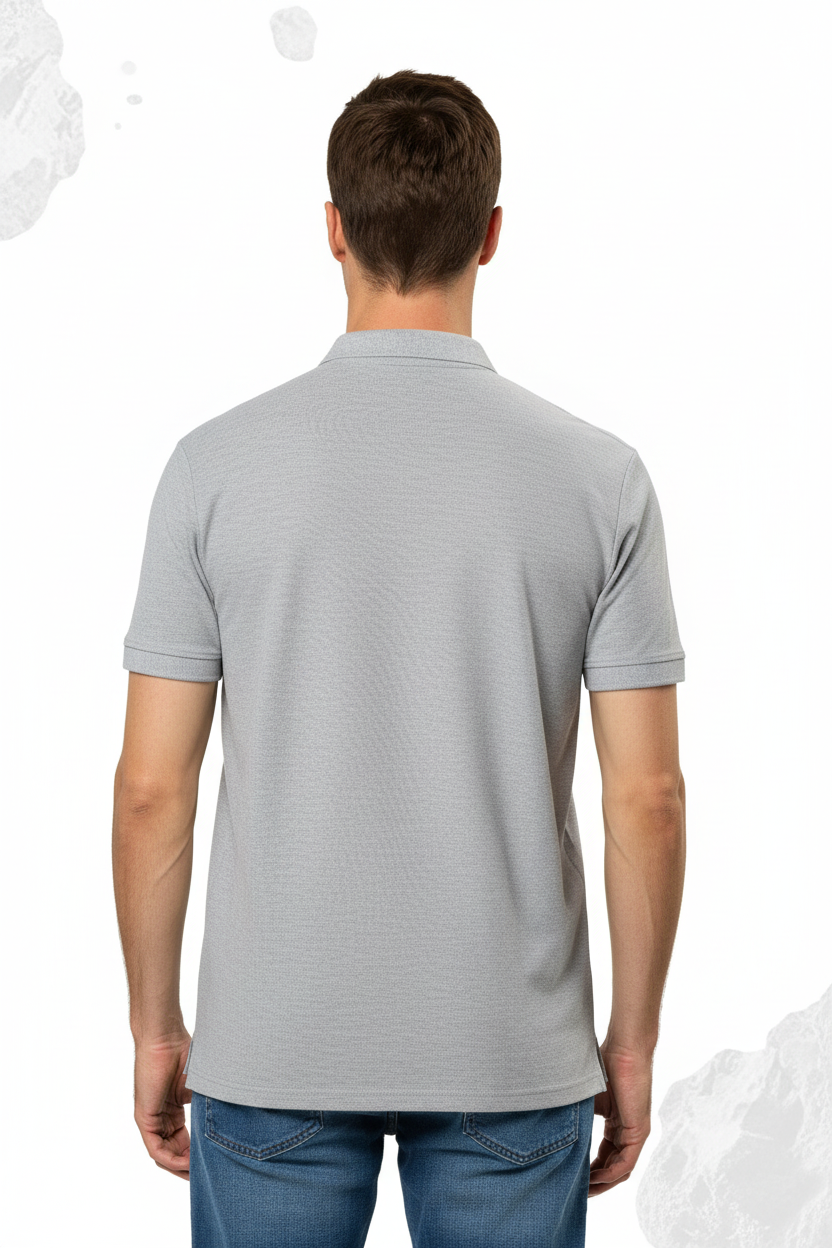 104140Grey Melange Polos Vinson Hombre Vin Polo Mike Men