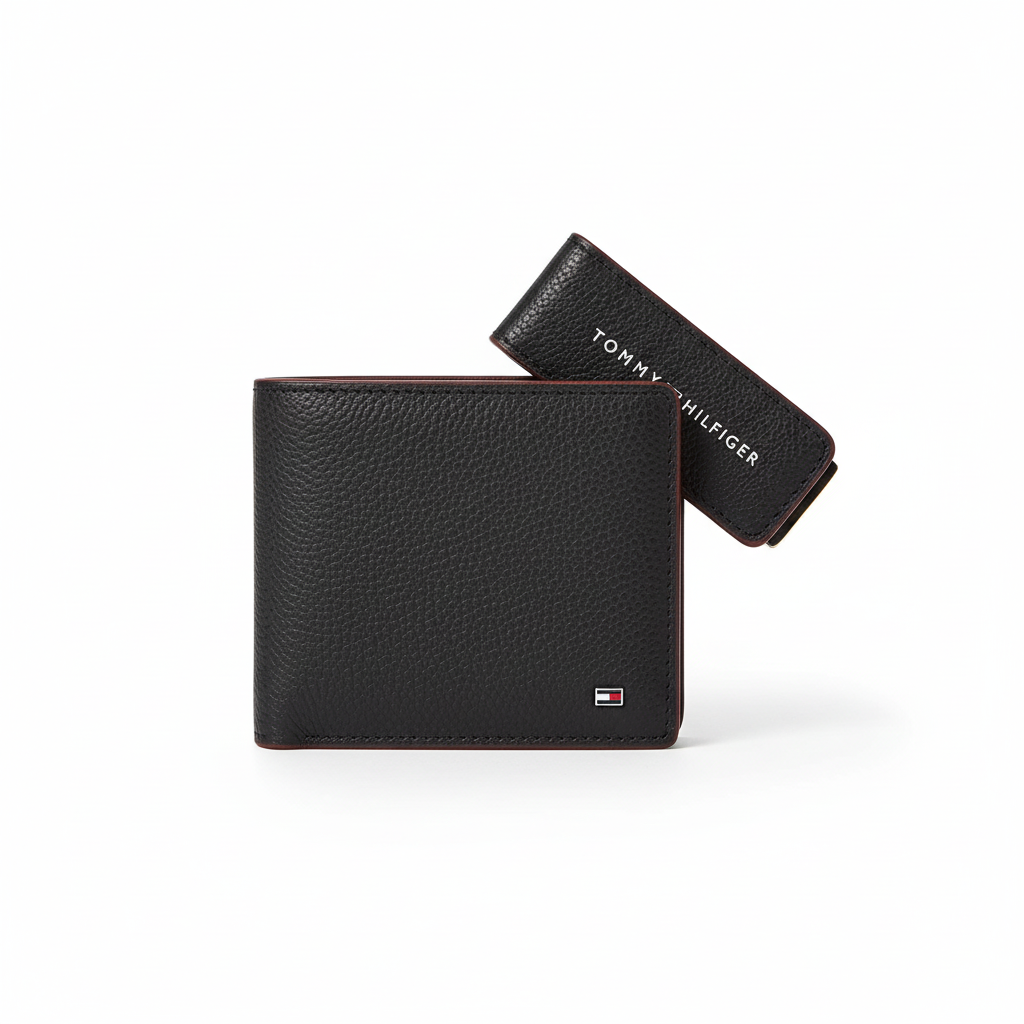 Cartera Tommy Hilfiger Hombre Mini CC Wallet Money Clip - Piel Premium