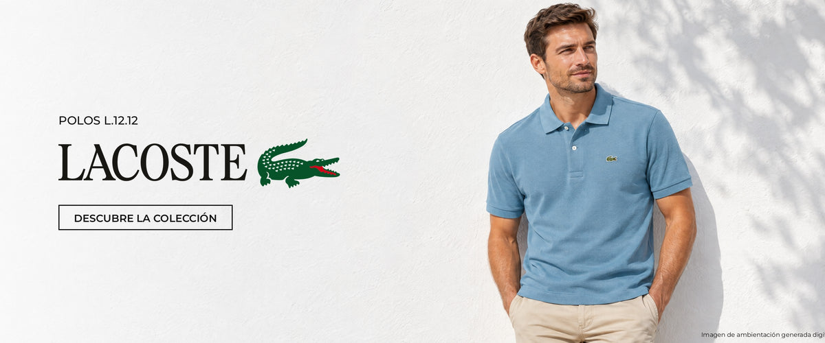 Jersey de lana Lacoste beige y polo L.12.12 azul