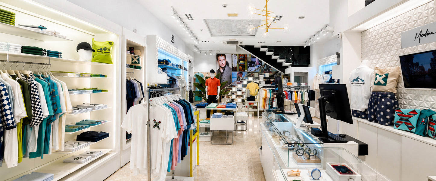 Interior de la tienda Medina Menswear en Arrecife, Lanzarote