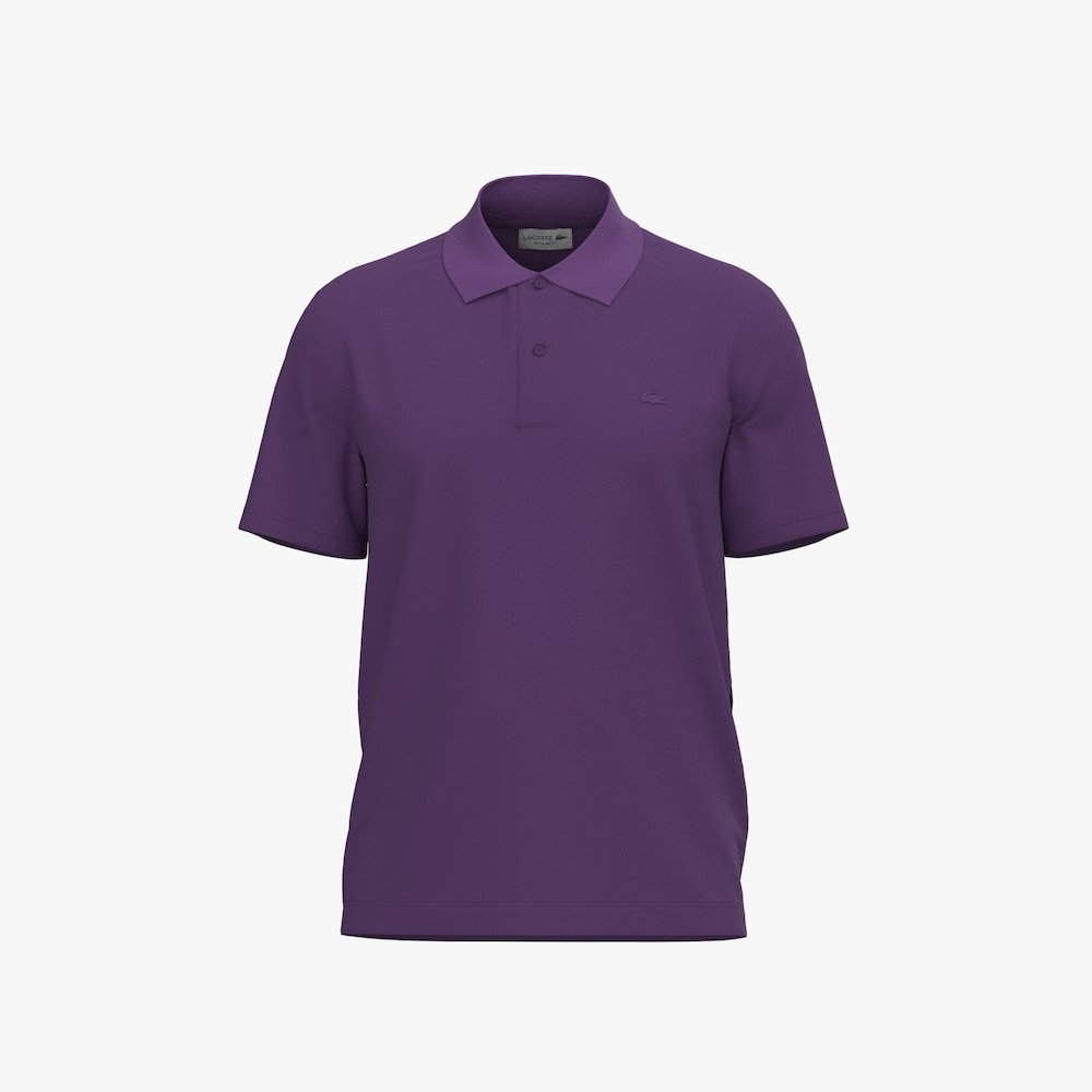 PH8281S5Z   Polo Hombre Lacoste Short Sleeved Ribbed Collar Shirt Violeta