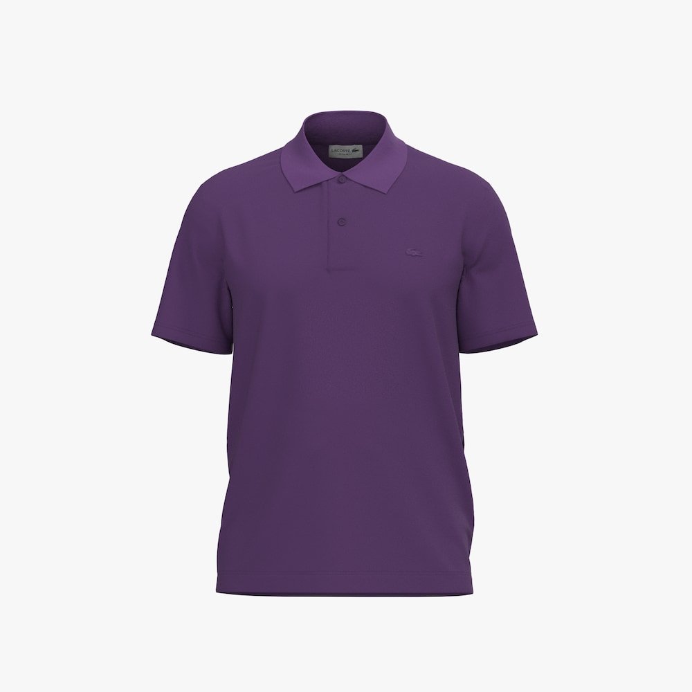 Polo Short Sleeved Ribbed Collar Shirt Violeta | Lacoste · imagen 1