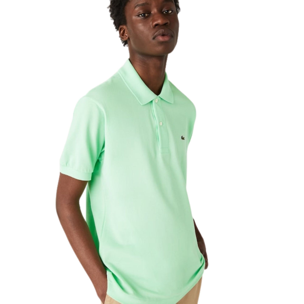 L12120VZ Polo lacoste l1212 - short sleeved ribbed collar shirt