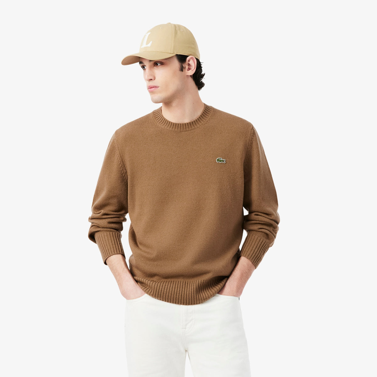 Jersey Lana Cardada Cuello Redondo Beige (Six Cookie) AH2916 | Lacoste · imagen 2