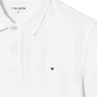 Thumbnail for 124652  Polos Silbon Hombre Clasico Liso Blanco