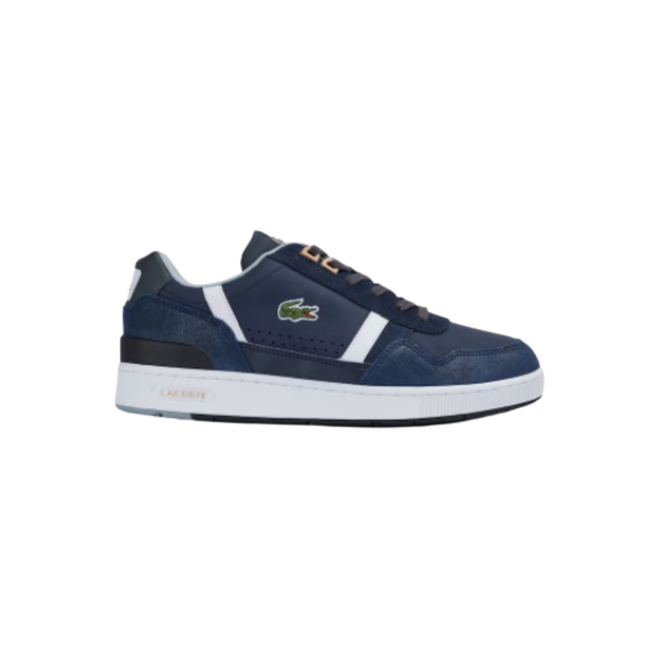 44SMA0034092 Zapatillas lacoste  men's t-clip leather and suede sneakers