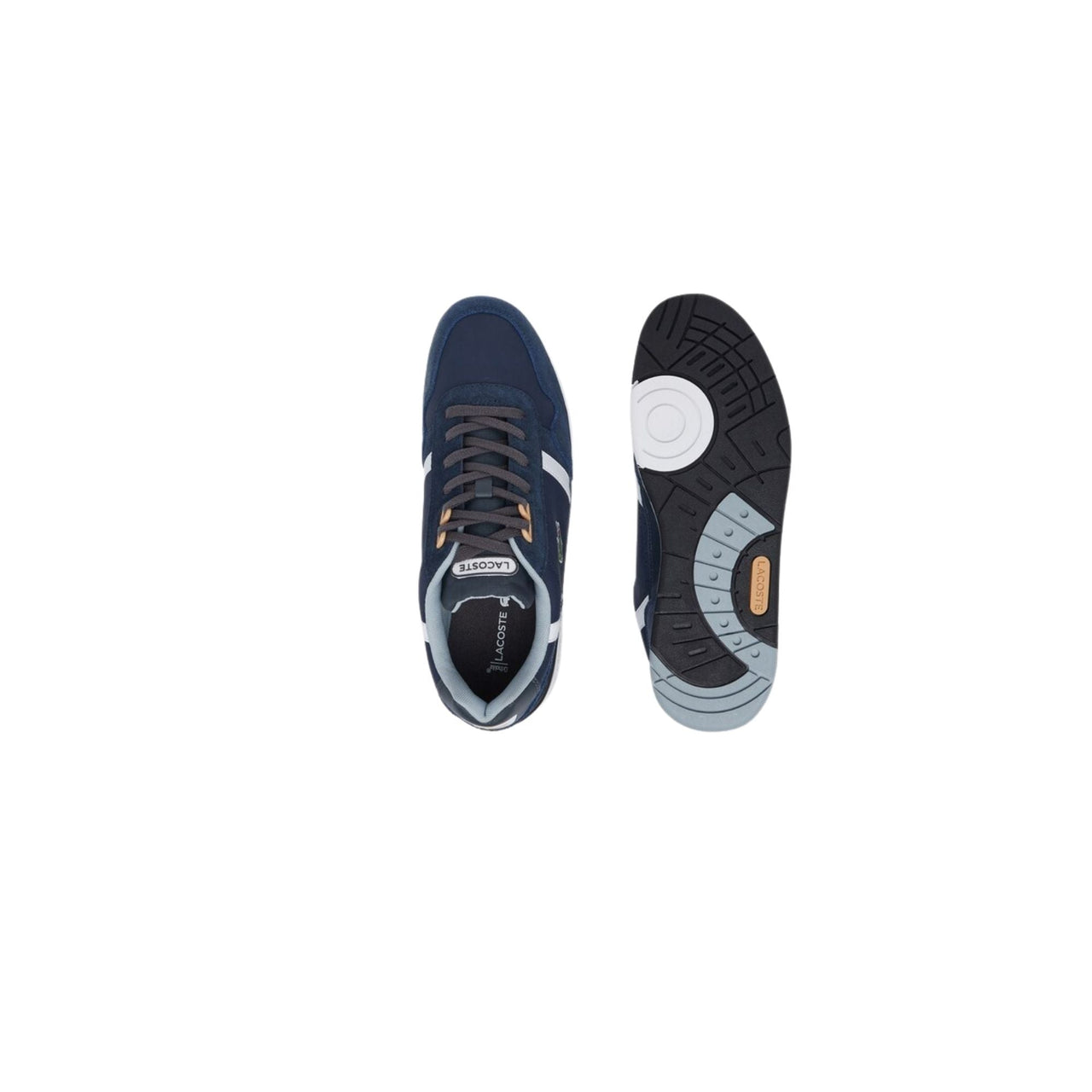 44SMA0034092 Zapatillas lacoste  men's t-clip leather and suede sneakers