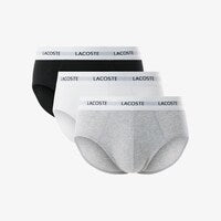 3-Pack Stretch Cotton Briefs Black/White-Silver Chine 8H1293-00 | Lacoste · imagen 1