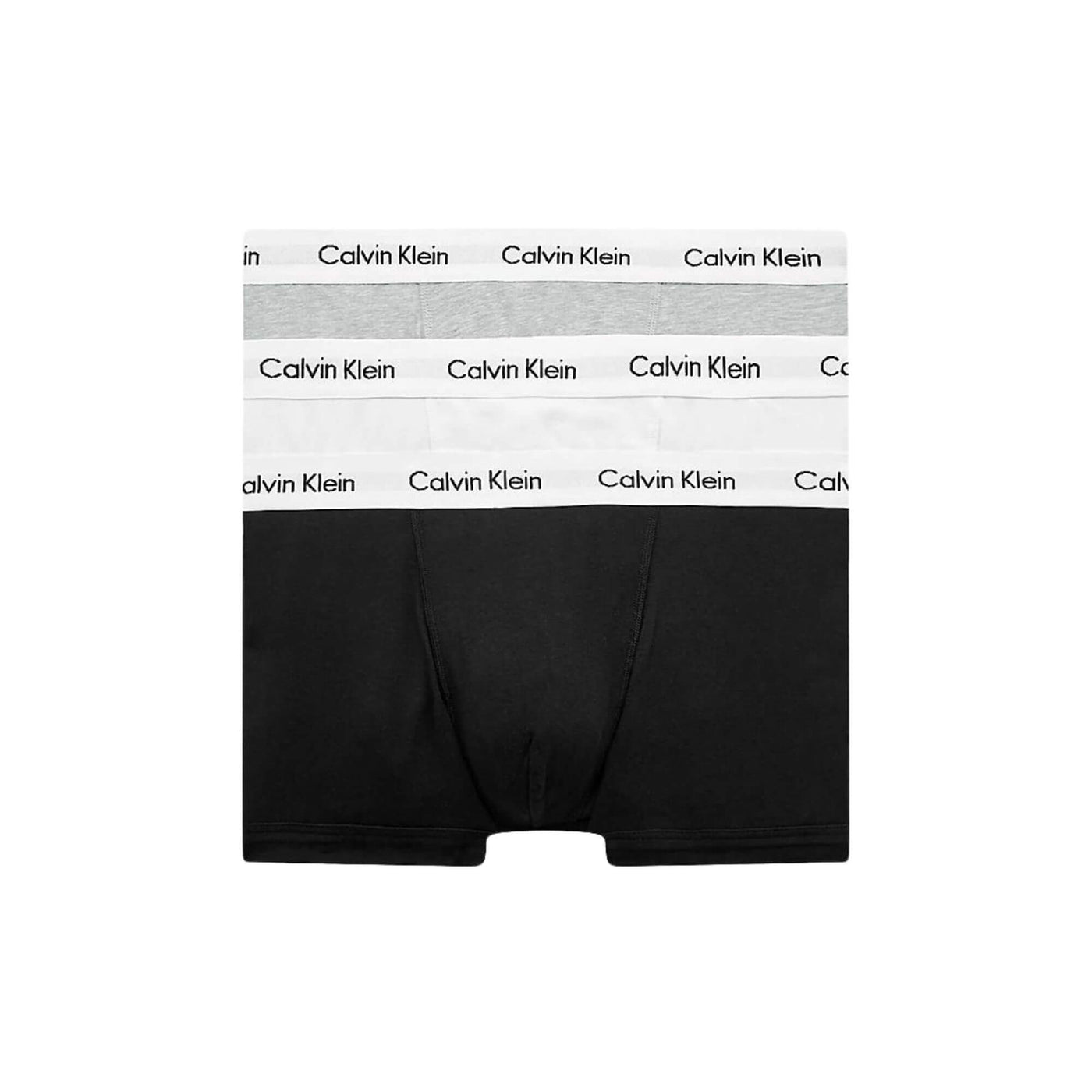 0000u2664g998 Calzoncillo Boxer Calvin Klein 3P Low Rise Trunk · Negro Gris ref. 0000u266 · imagen 1