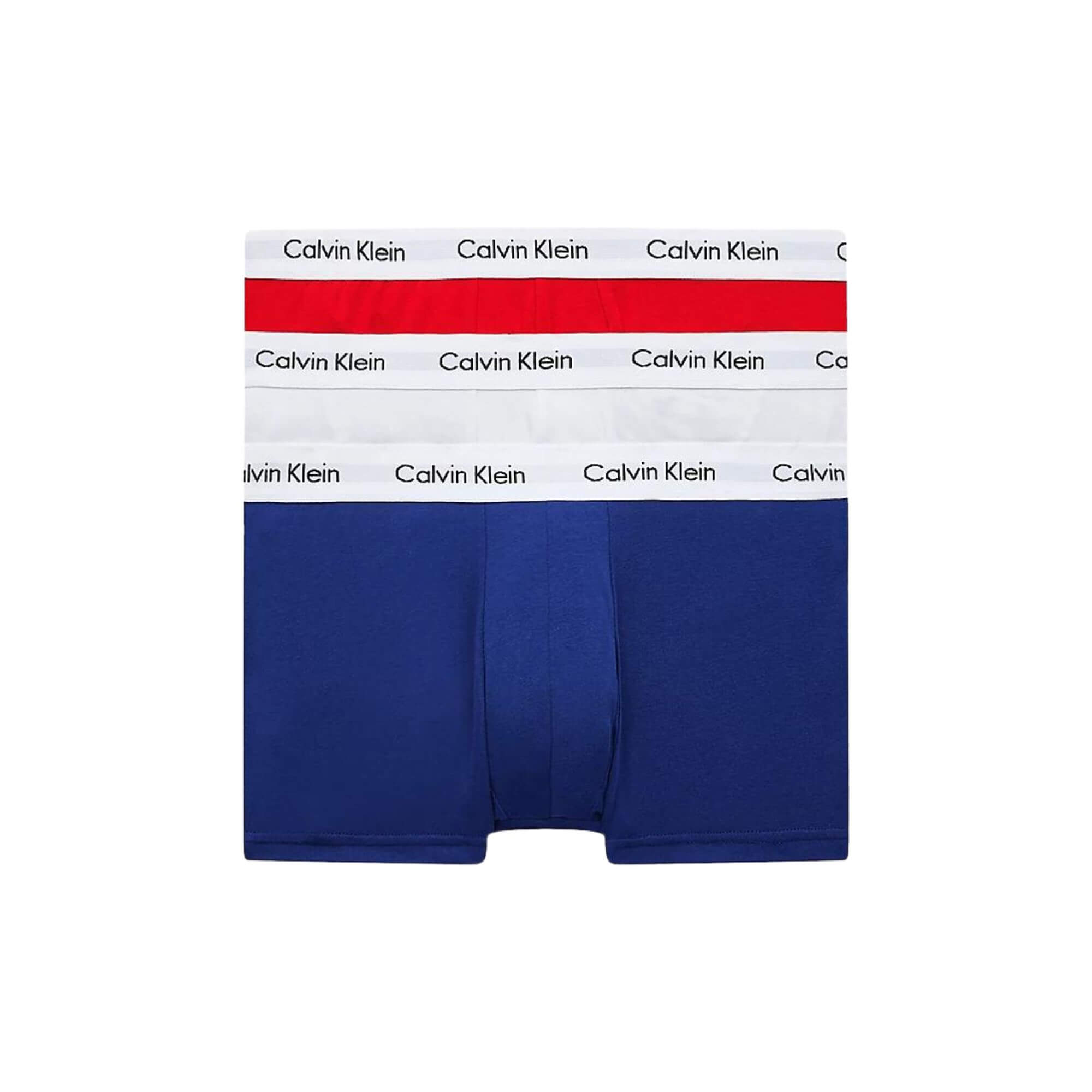0000u2664gi03 Calzoncillo Boxer Calvin Klein 3P Low Rise Trunk · Azul marino Blanco · imagen 1