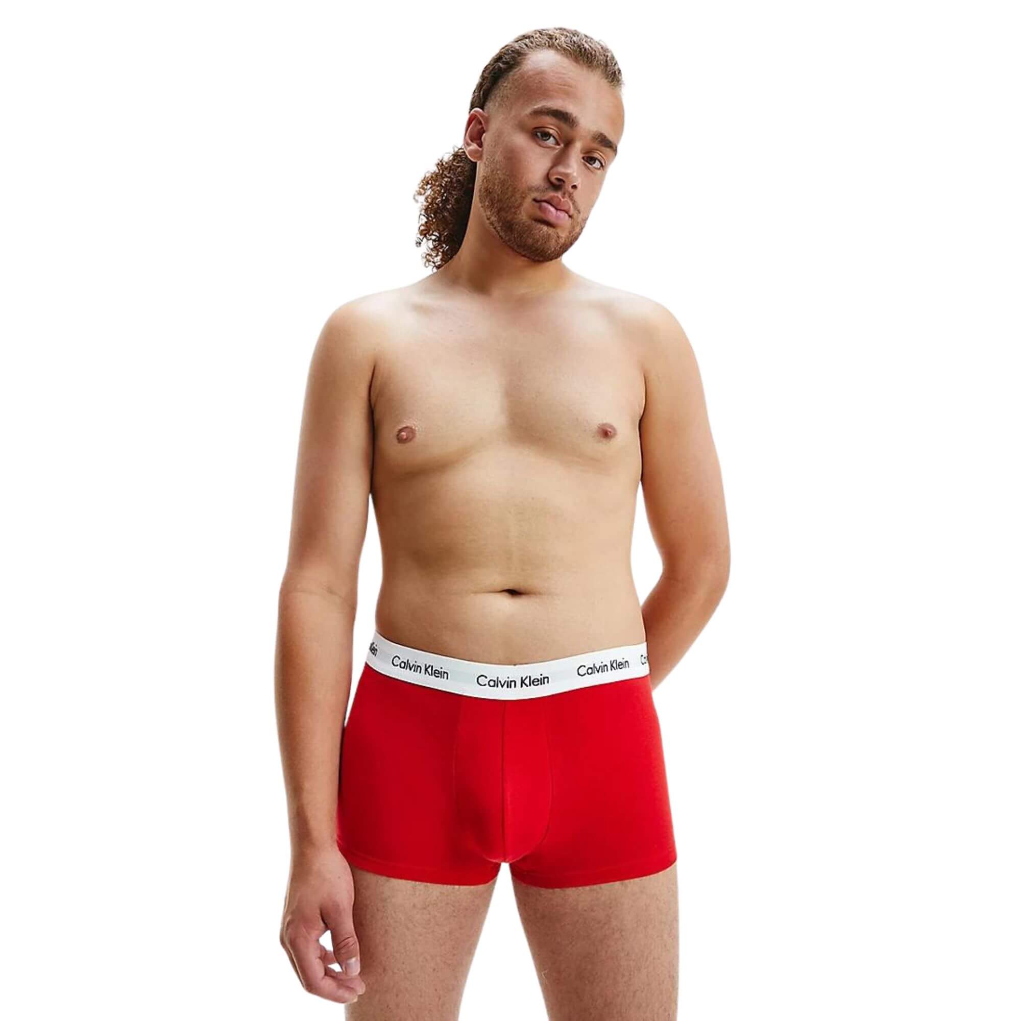 0000u2664gi03 Calzoncillo Boxer Calvin Klein 3P Low Rise Trunk · Azul marino Blanco · imagen 7