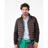 Thumbnail for 1040W210042 Cazadora plumas el ganso cazadora plumas marrón manga punto - Medina Menswear®