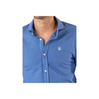 Thumbnail for 1050S220082 Camisa el ganso camisa pique garment dye Celeste - Medina Menswear®