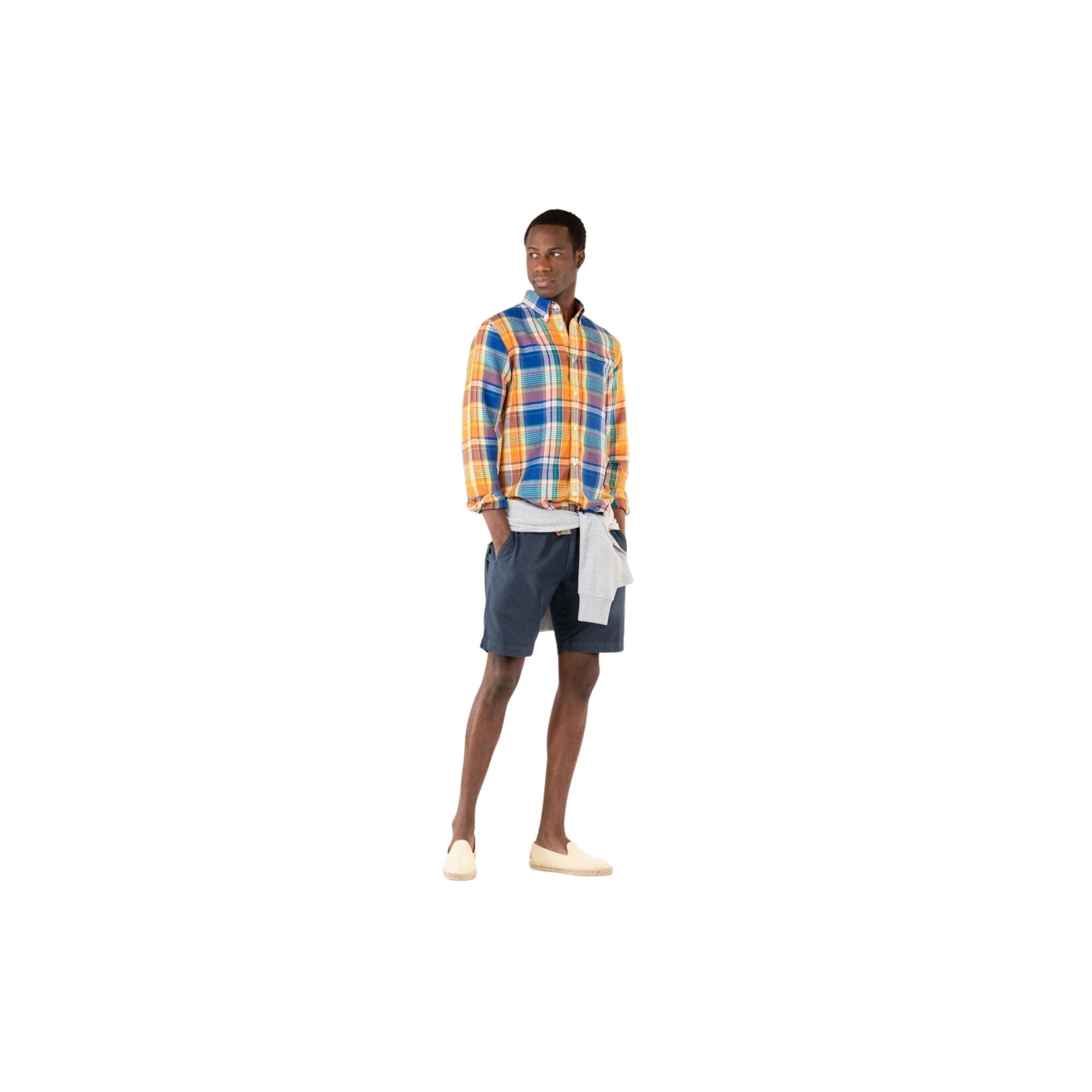 Camisas El Ganso Hombre Tartã¡N Algodã³N/Lino Naranja · imagen 2