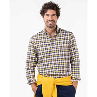 Thumbnail for 1050W210027 Camisa el ganso camisa basket weave marino amarillo - Medina Menswear®