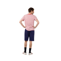 Thumbnail for 1100S220016 Camiseta el ganso camiseta raya roja fondo blanco - Medina Menswear®