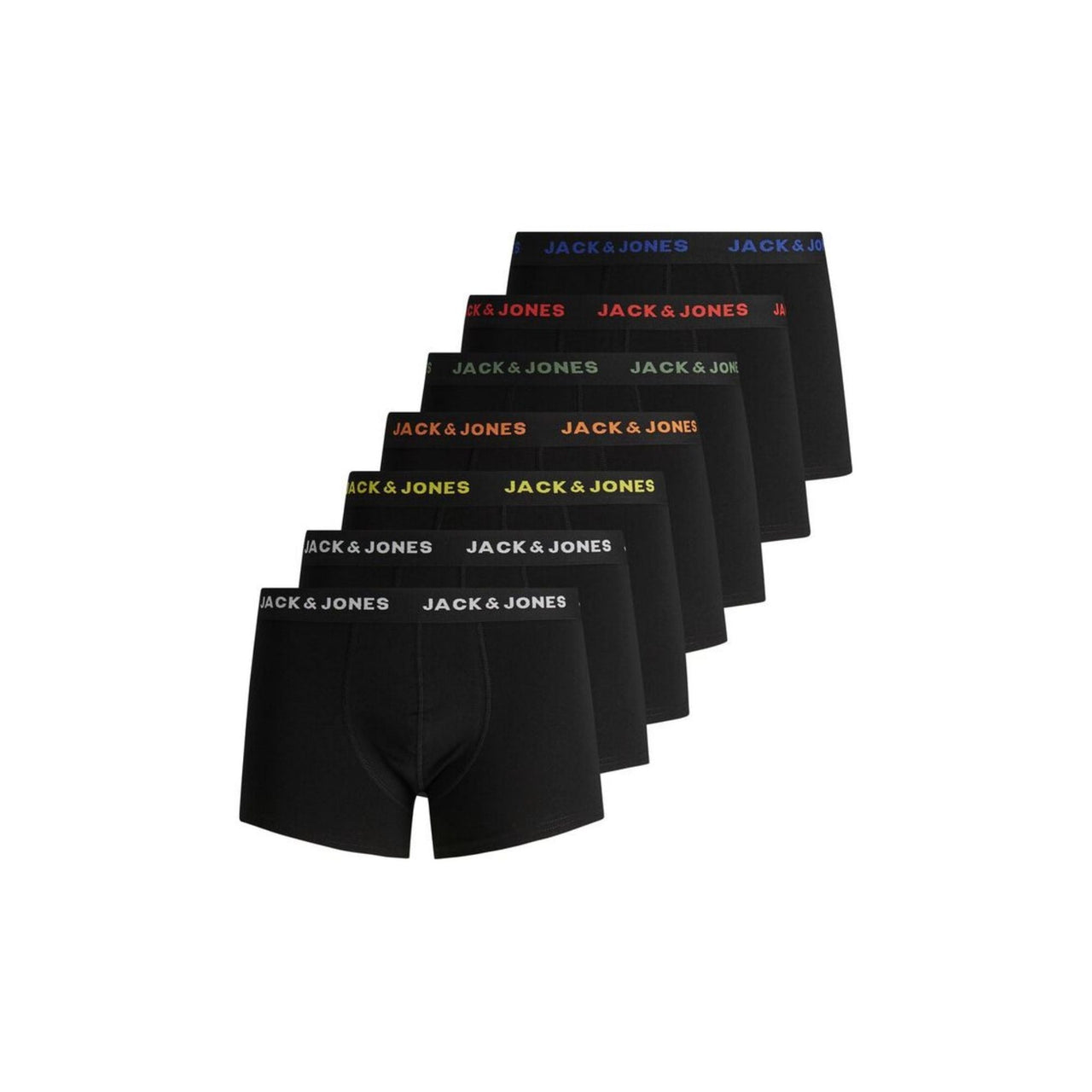 12165587BLACK Calzoncillos boxer jack jones jacbasic trunks 7 pack noos - Medina Menswear®