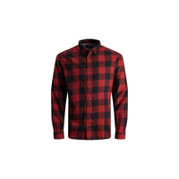 Thumbnail for 12181602BRICK RED SLIM FIT Camisa jack jones jjegingham twill shirt l/s noos - Medina Menswear®