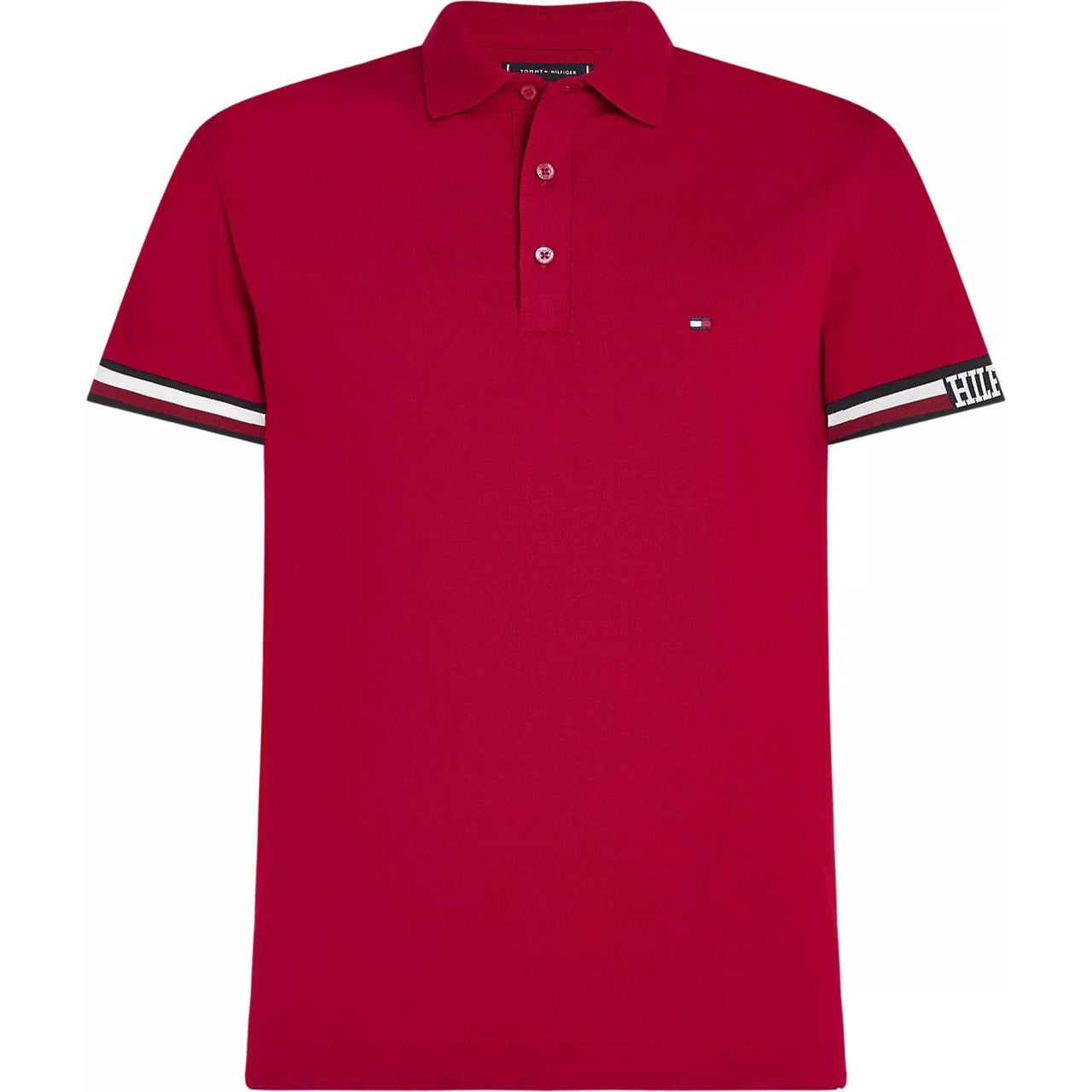Polos Tommy Hilfiger Hombre Monotype Flag Cuff Slim Fit Polo