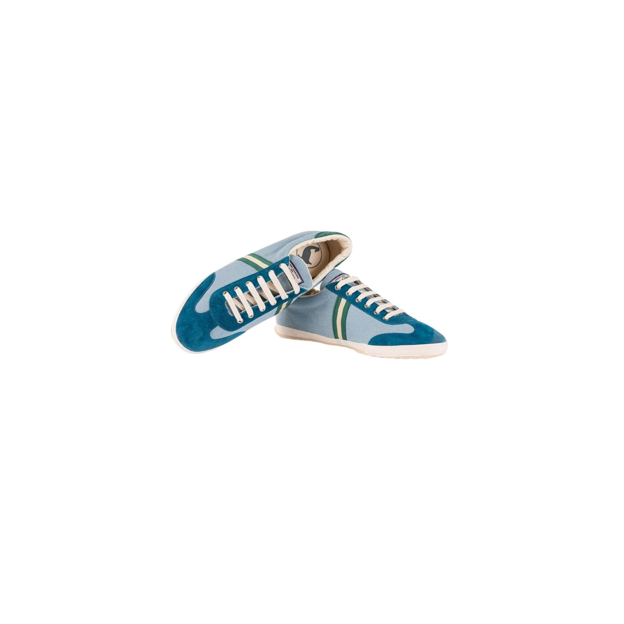 4110S220003 Zapatillas el ganso match washed canvas azul claro logo - Medina Menswear®