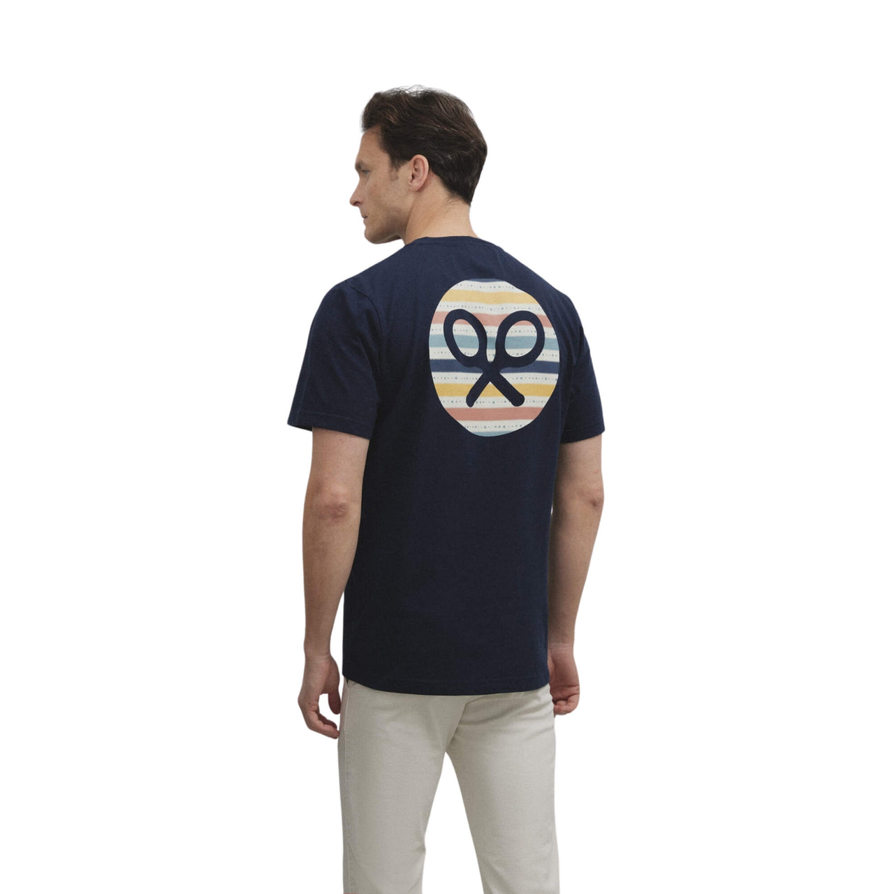 Camisetas Silbon Hombre Logo Etnico Azul Marino