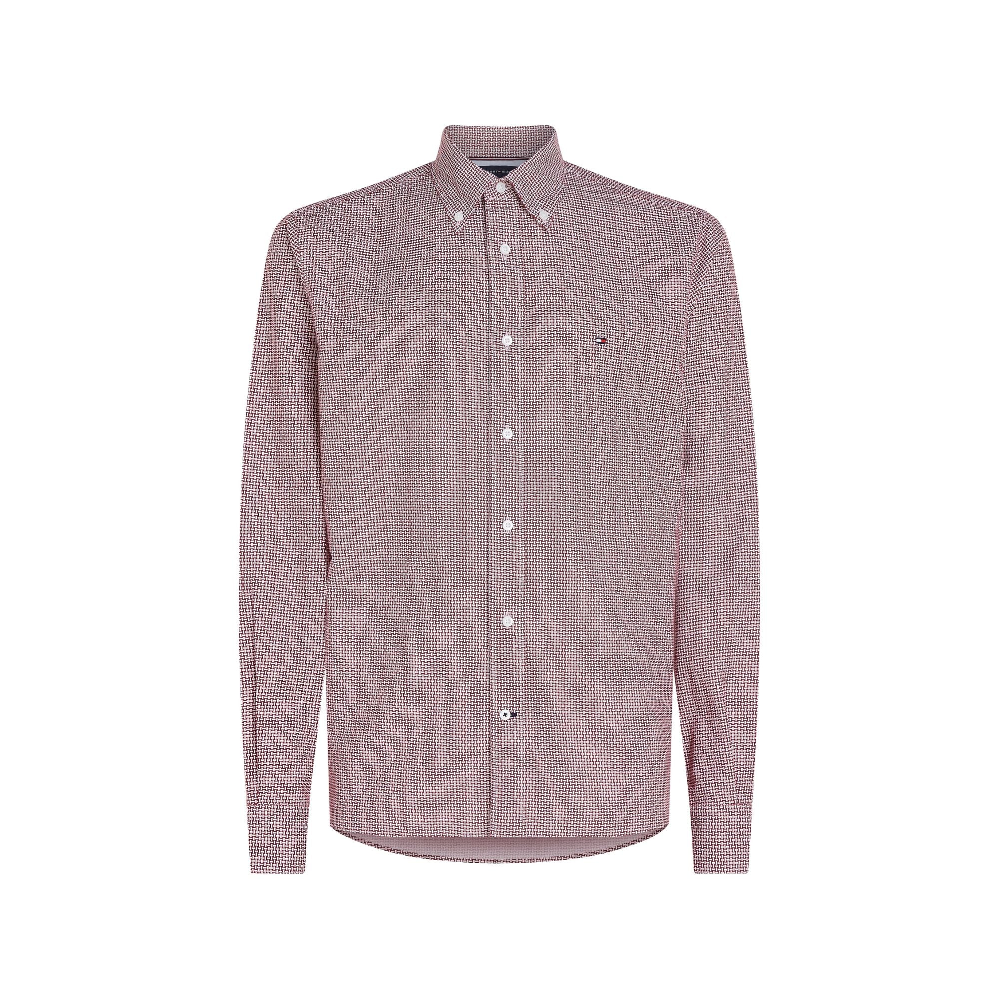 Camisas Tommy Hilfiger Hombre Oxford Basketweave Prt Rf Shirt · imagen 1