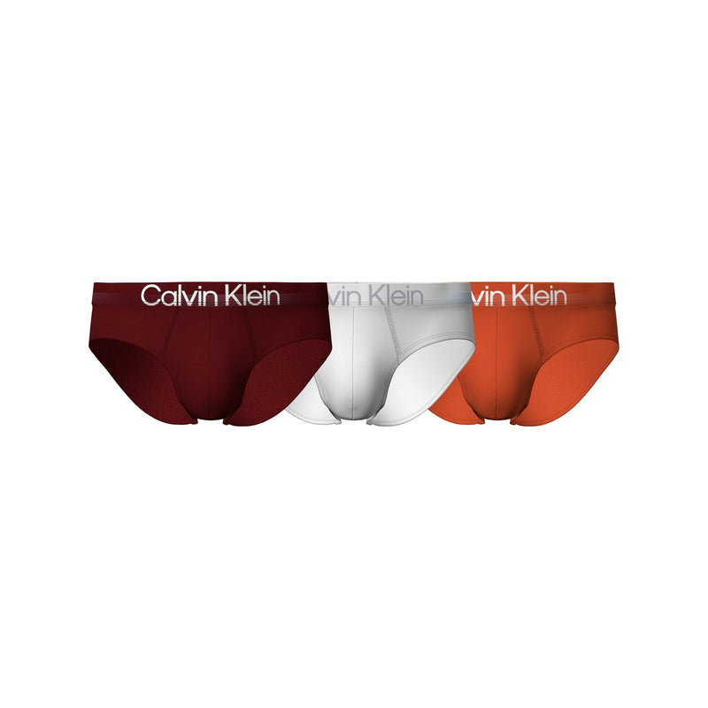 Calzoncillos Calvin Klein Hombre Hip Brief 3Pk · Rojo Negro