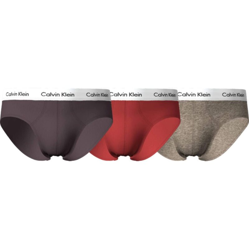 Calzoncillos Calvin Klein Hombre Hip Brief 3Pk · Negro Rojo