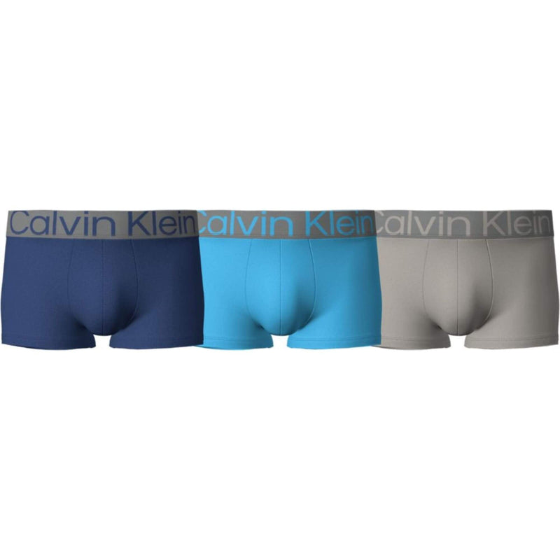 Calzoncillos Calvin Klein Hombre Low Rise Trunk 3Pk · Azul marino Gris