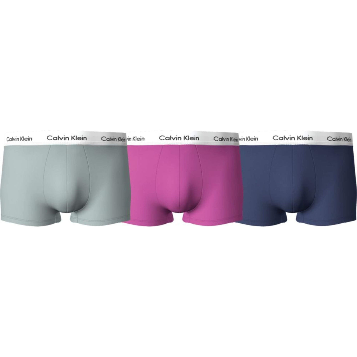 Calzoncillos Calvin Klein Hombre Low Rise Trunk 3Pk · Gris Azul marino · imagen 1