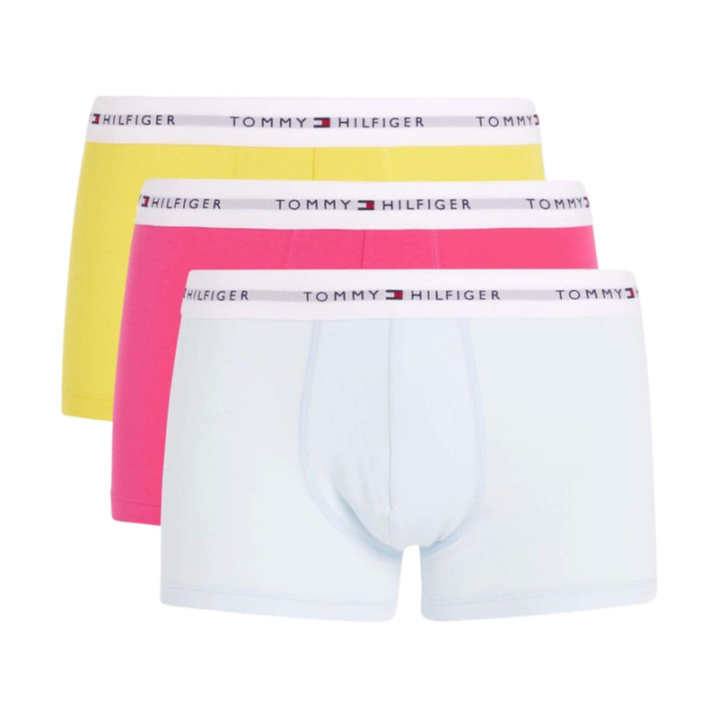 Calzoncillos Tommy Hilfiger Hombre 3P Trunk · Blanco Rojo