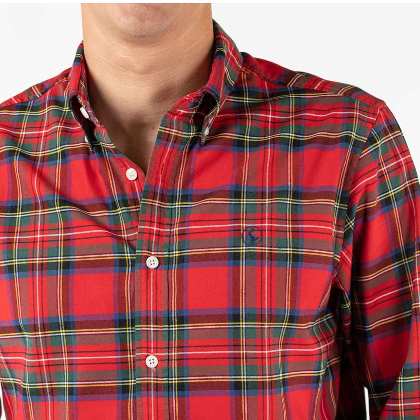 Camisas El Ganso Hombre Camisa Cuadros Tartan Rojo Perfil Amarillo · imagen 5