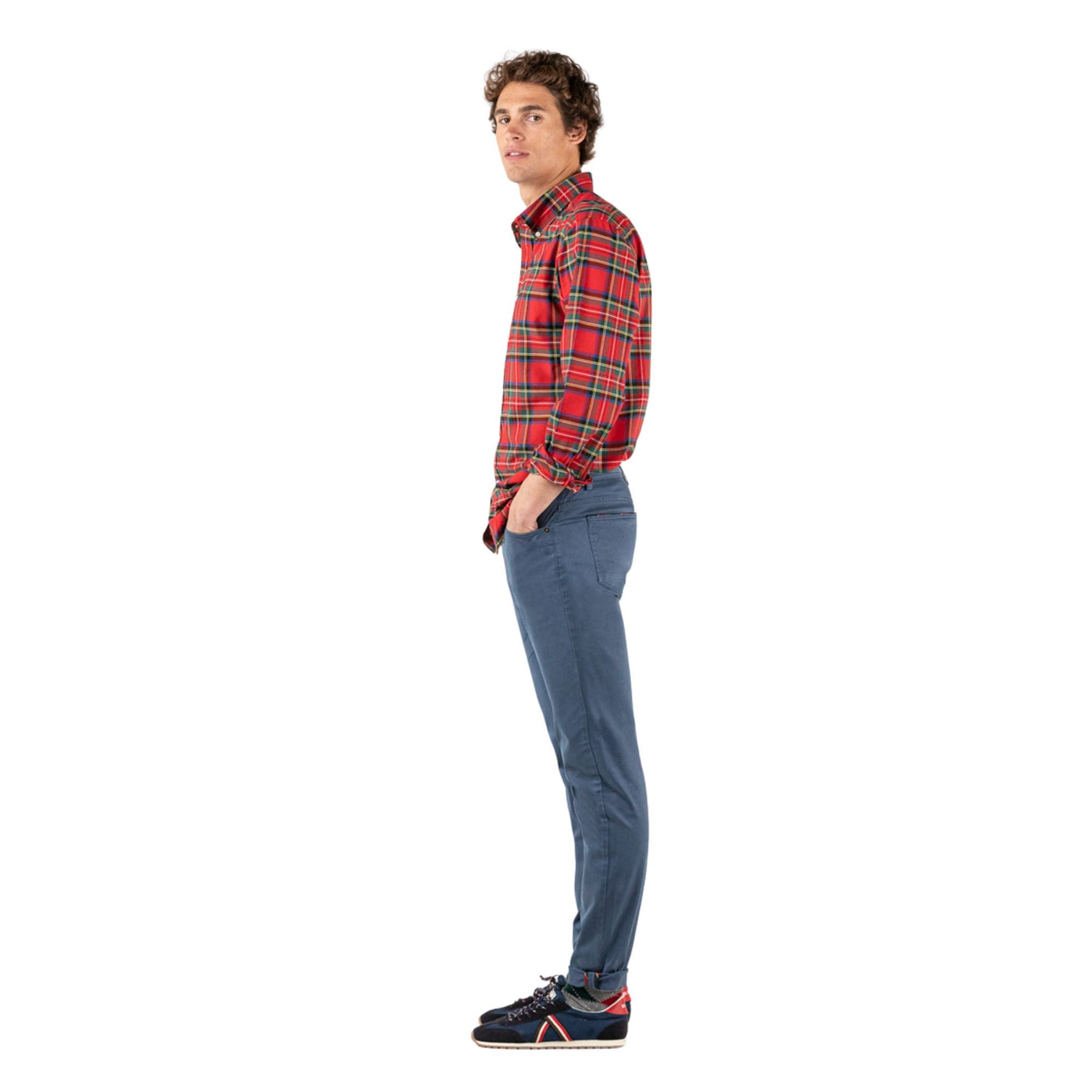 Camisas El Ganso Hombre Camisa Cuadros Tartan Rojo Perfil Amarillo · imagen 3