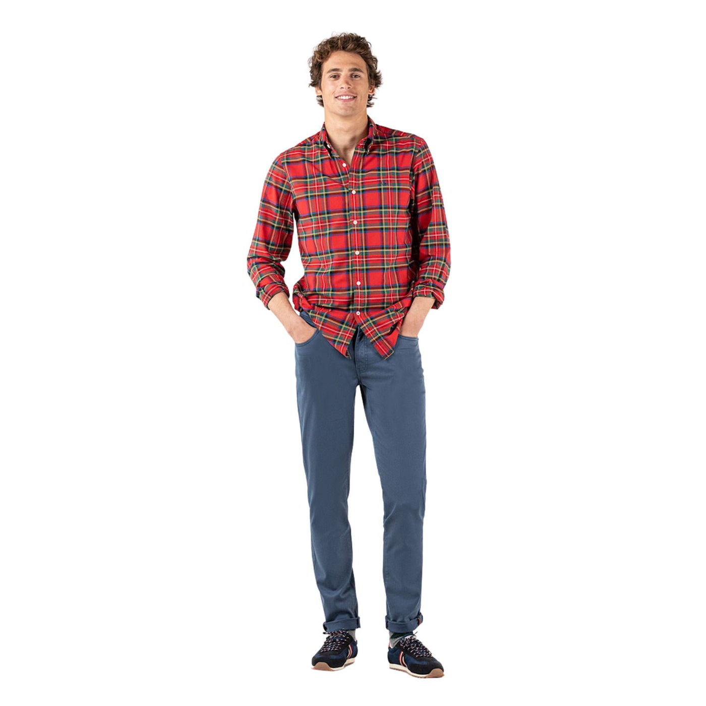 Camisas El Ganso Hombre Camisa Cuadros Tartan Rojo Perfil Amarillo · imagen 2
