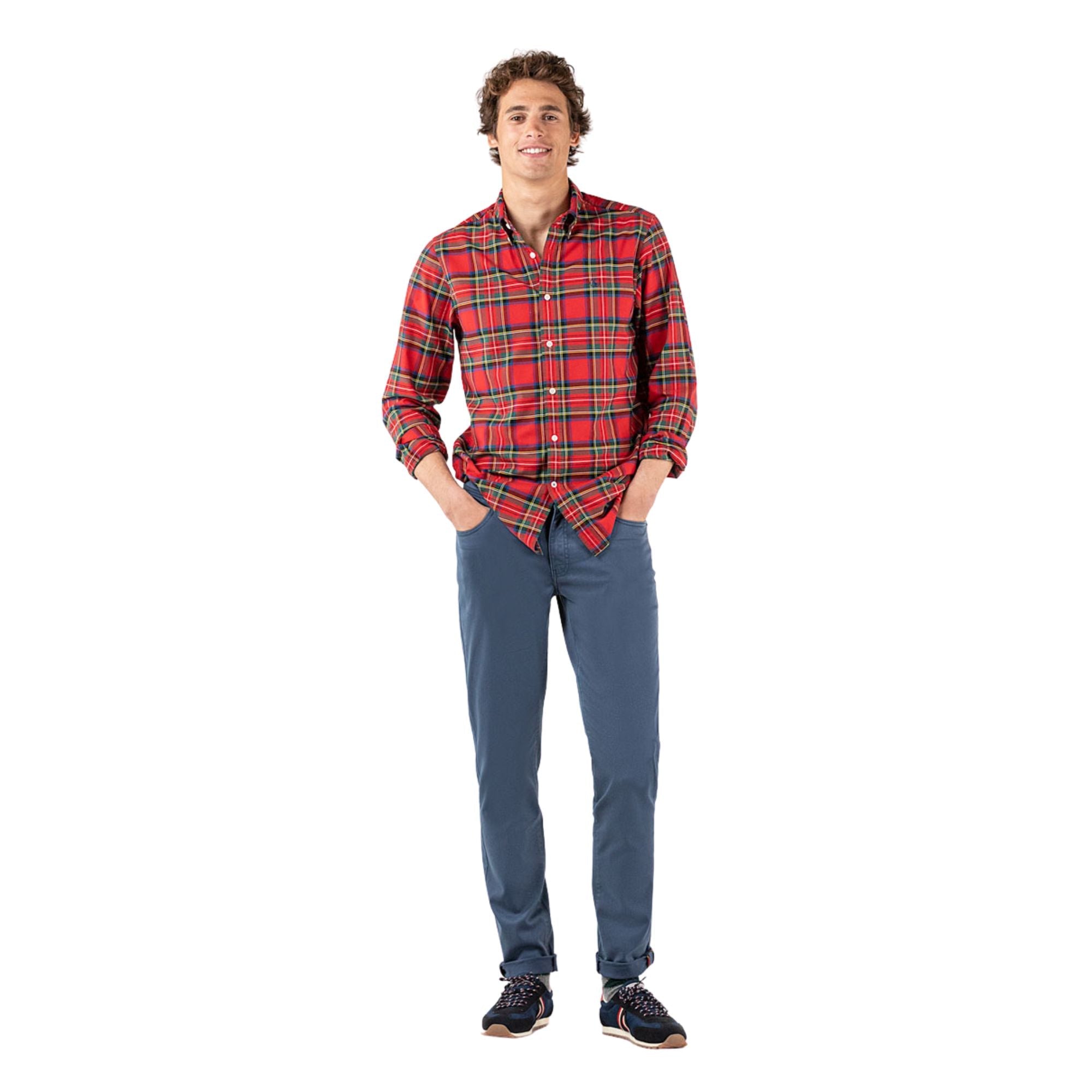 Camisas El Ganso Hombre Camisa Cuadros Tartan Rojo Perfil Amarillo · imagen 2