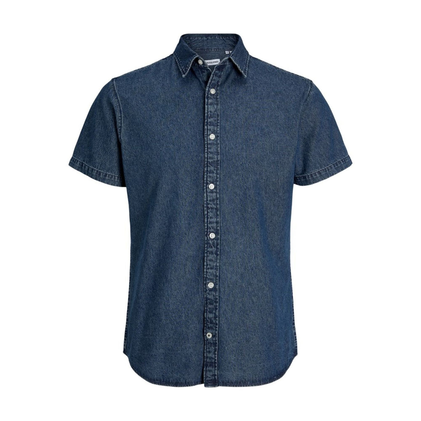 Camisas Jack And Jones Hombre Jjplain Kansas Denim Shirt Ss · Azul marino Negro ref. camisas · imagen 1
