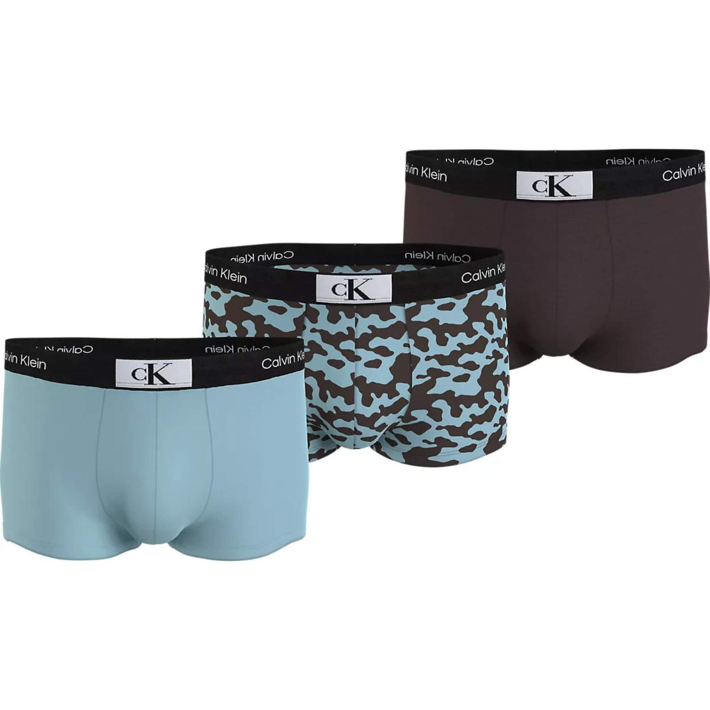 Calzoncillos Calvin Klein Hombre Low Rise Trunk 3Pk · Negro Azul · imagen 1