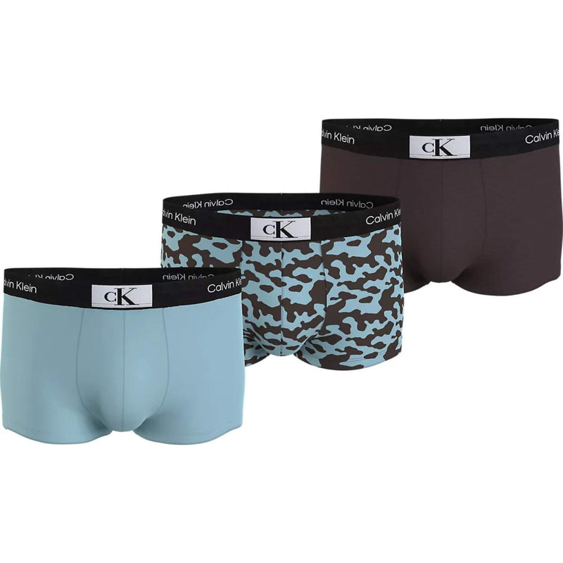 Calzoncillos Calvin Klein Hombre Low Rise Trunk 3Pk · Negro Azul