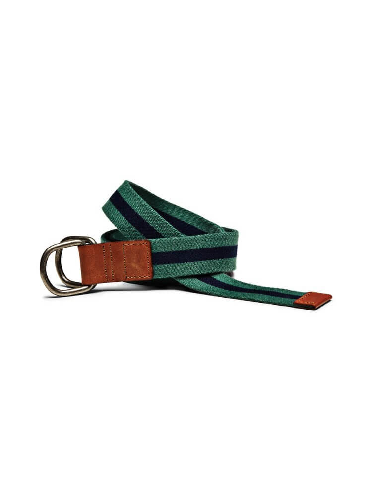 Henny Canvas Belt Jack Jones · Negro Verde