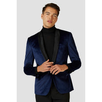 Thumbnail for ODJM-0018 Americana oppo suits dinner jacket - deep blue - Medina Menswear®