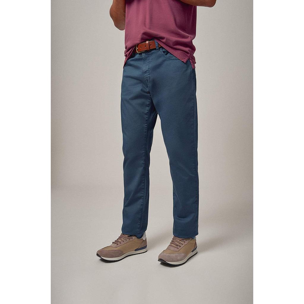 Pantalon the brubaker the 5 pocket azul oscuro lastres - Medina Menswear®