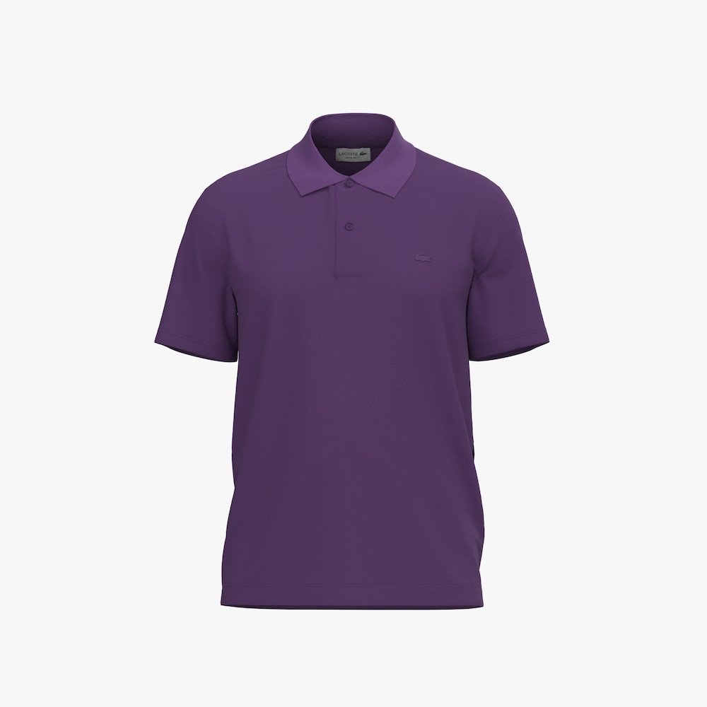 PH8281S5Z Polo Hombre Lacoste Short Sleeved Ribbed Collar Shirt Violeta - Medina Menswear®