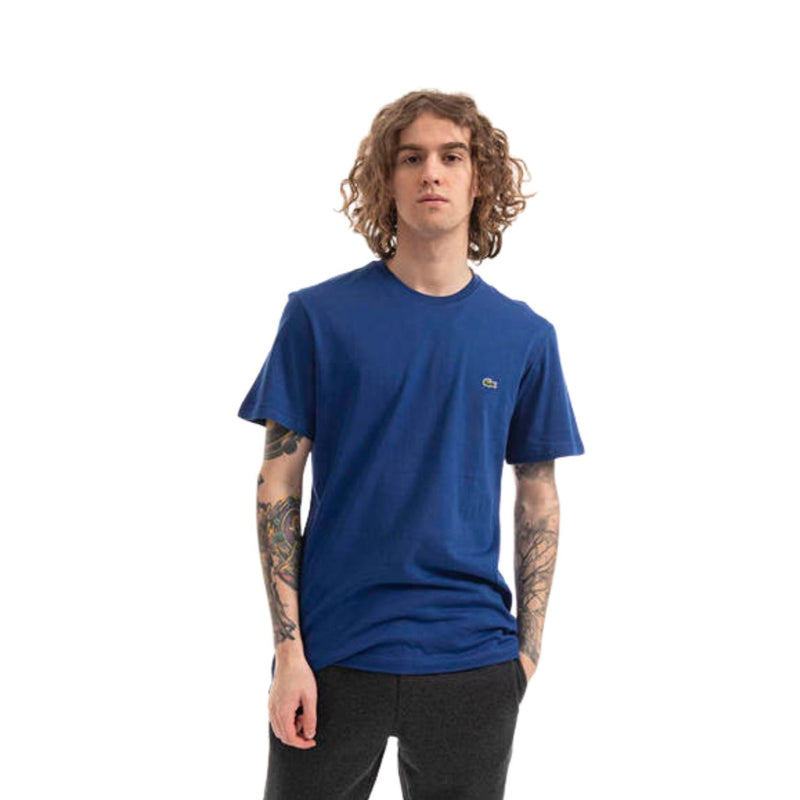 Camisetas Lacoste Hombre Th2038 - Short Sleeved Crew Neck Tee-Shirt · Azul marino Negro
