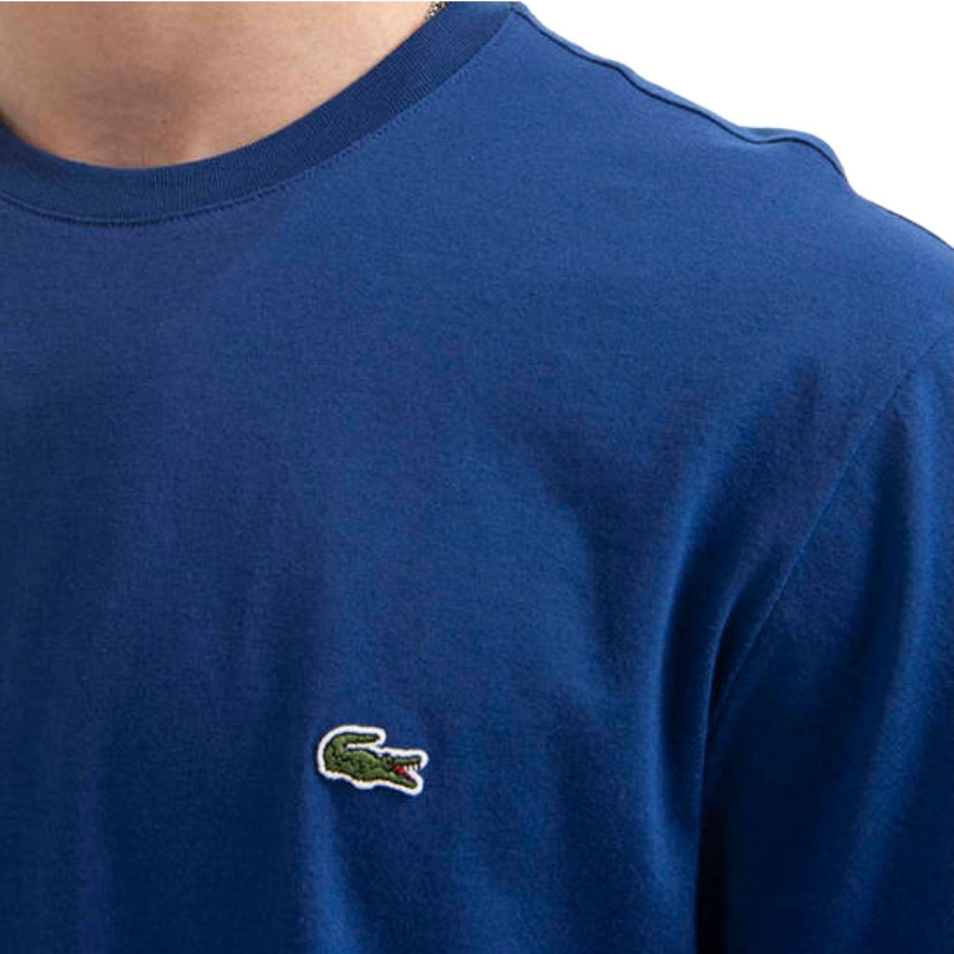 Camisetas Lacoste Hombre Th2038 - Short Sleeved Crew Neck Tee-Shirt · Azul marino Negro · imagen 3