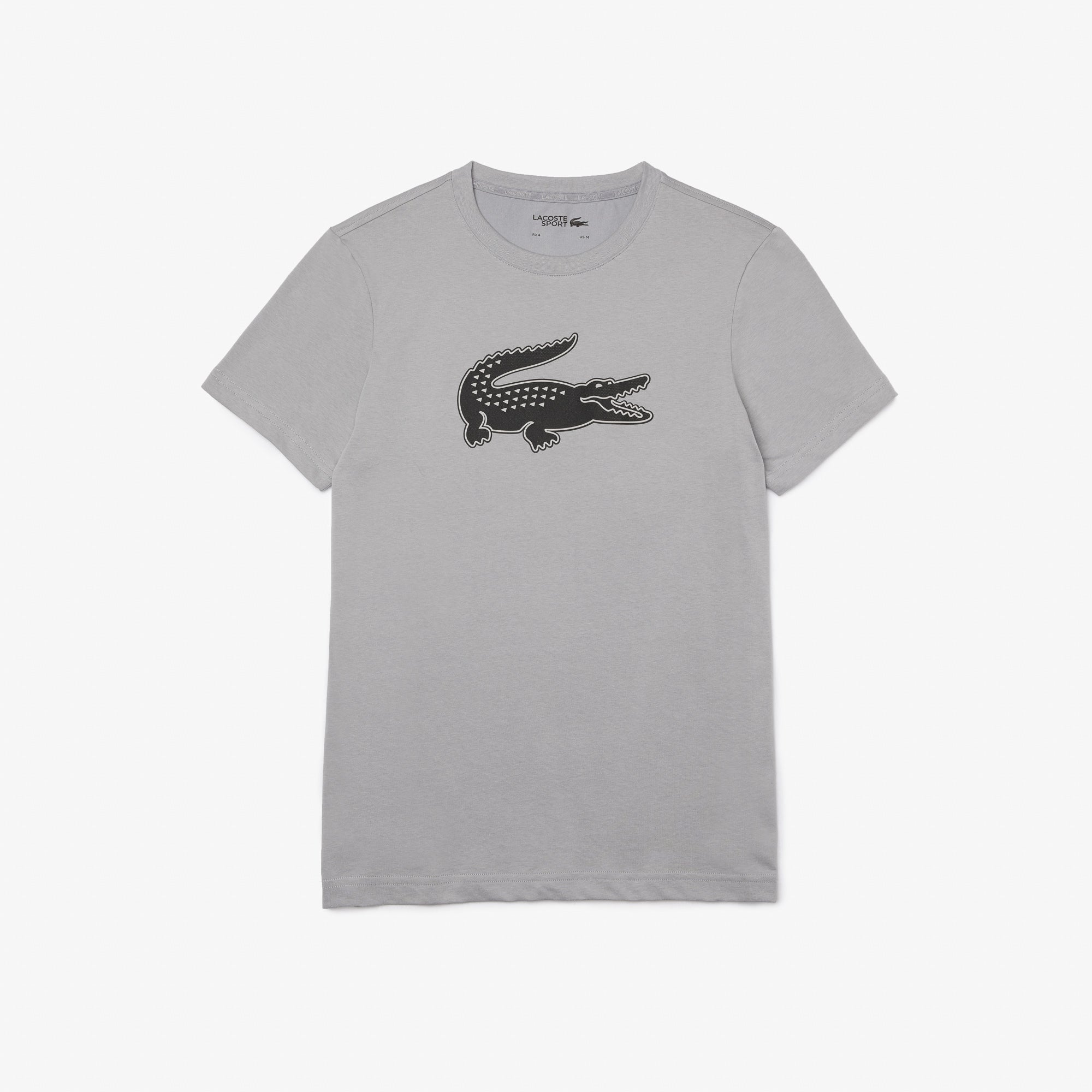 Camisetas Lacoste Hombre Th2042 - Tee-Shirt · Gris Negro · imagen 3